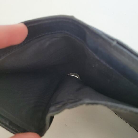 Celine Macadam Vintage Wallet Purse Leather Black Bifold ID Medium Compact Logo - Picture 5 of 13